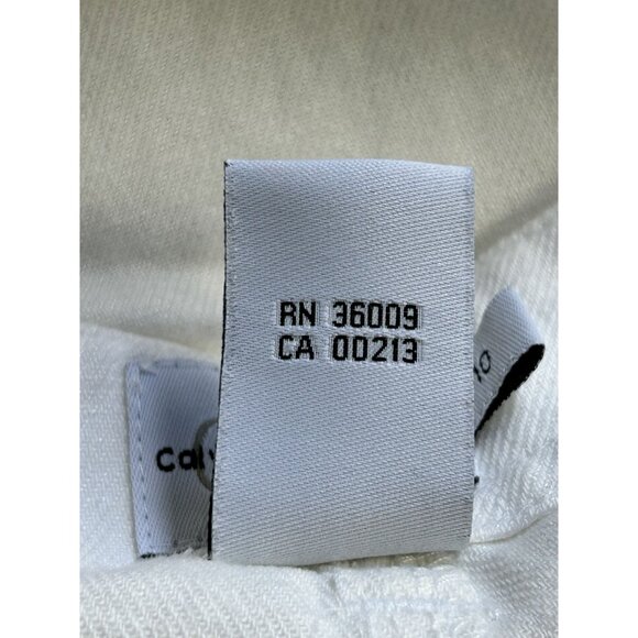 Calvin Klein Jeans Women's Linen Blend Cropped Pants in White - Sz 10 - NWT - Picture 7 of 7